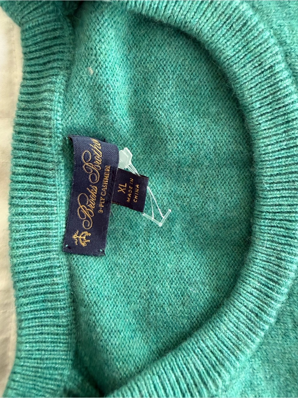 Brooks Brothers Women’s Crewneck Sweater in Teal Green - Picture 6 of 8